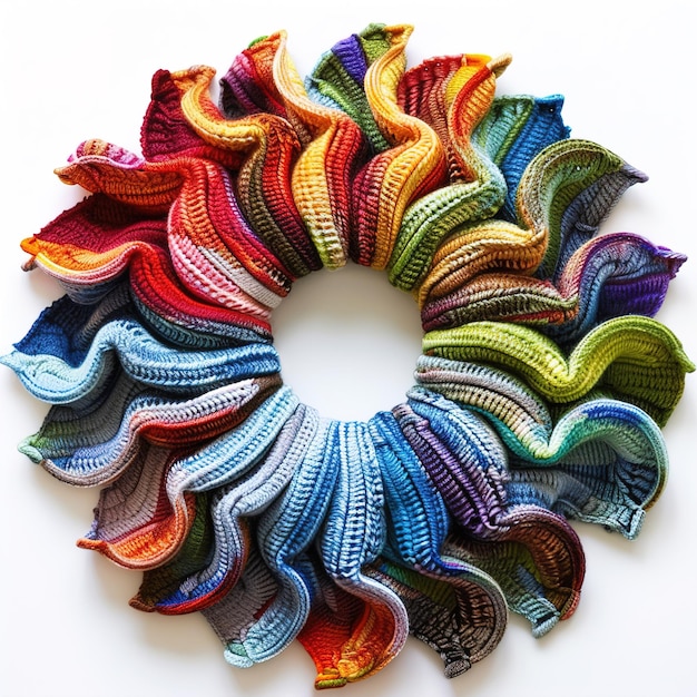 Muestra de bordado colorido